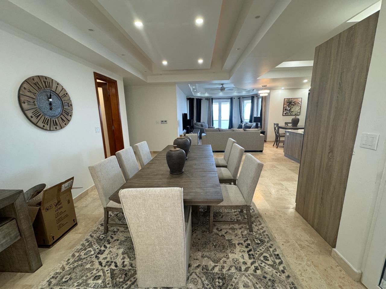 RH-472 Luxury Apartment for Rent in Rouges Bay, BVI – Spacious 3-bedroom unit with modern amenities.. Dining Room